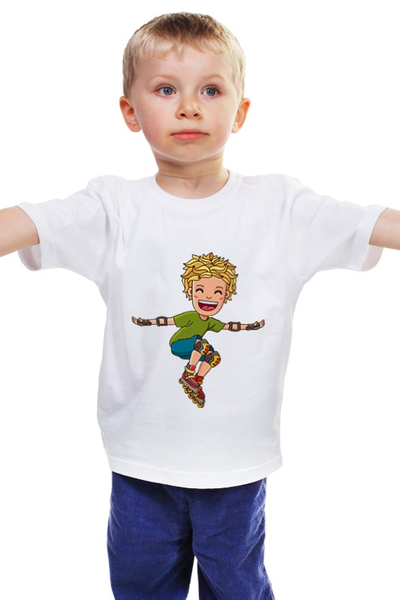 Заказать детскую футболку в Москве. Детская футболка классическая унисекс Ролики от Ирина - готовые дизайны и нанесение принтов.