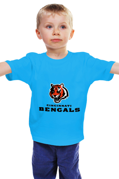 Заказать детскую футболку в Москве. Детская футболка классическая унисекс Cincinnati Bengals от dobryidesign - готовые дизайны и нанесение принтов.