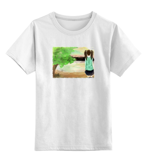 Заказать детскую футболку в Москве. Детская футболка классическая унисекс Девочка на берегу от kirkinpuzel666@yandex.ru - готовые дизайны и нанесение принтов.