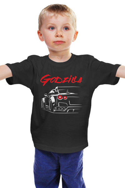 Заказать детскую футболку в Москве. Детская футболка классическая унисекс GT-R GODZILLA от tee spring - готовые дизайны и нанесение принтов.