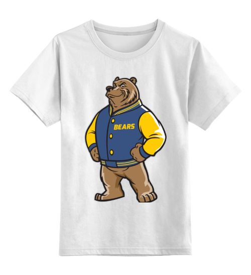 Заказать детскую футболку в Москве. Детская футболка классическая унисекс Медведь от fanart - готовые дизайны и нанесение принтов.