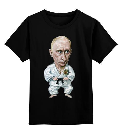Заказать детскую футболку в Москве. Детская футболка классическая унисекс Путин от dizer - готовые дизайны и нанесение принтов.