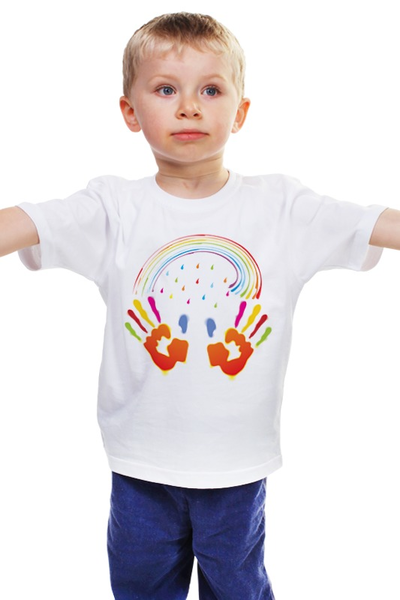 Заказать детскую футболку в Москве. Детская футболка классическая унисекс Миру Мир! от Рисуя Добро - готовые дизайны и нанесение принтов.