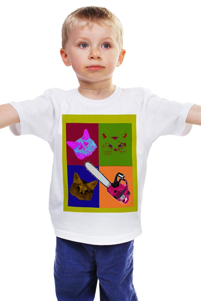 Заказать детскую футболку в Москве. Детская футболка классическая унисекс Pop-art от Deliriumtech - готовые дизайны и нанесение принтов.