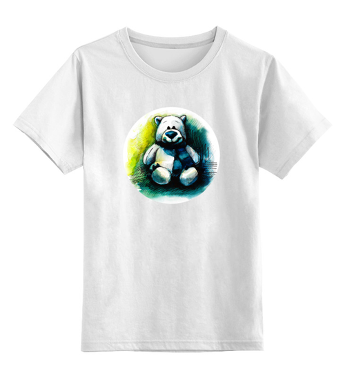 Заказать детскую футболку в Москве. Детская футболка классическая унисекс медведь плюшевый от Abundzu - готовые дизайны и нанесение принтов.