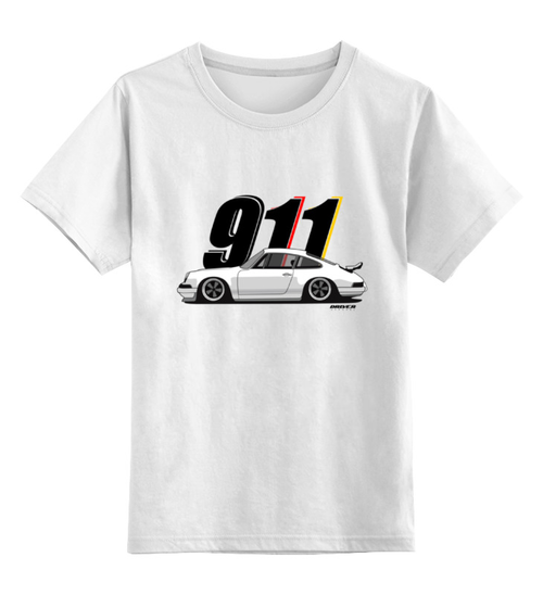 Заказать детскую футболку в Москве. Детская футболка классическая унисекс Porsche Carrera 911 от s.podosenov@mail.ru - готовые дизайны и нанесение принтов.