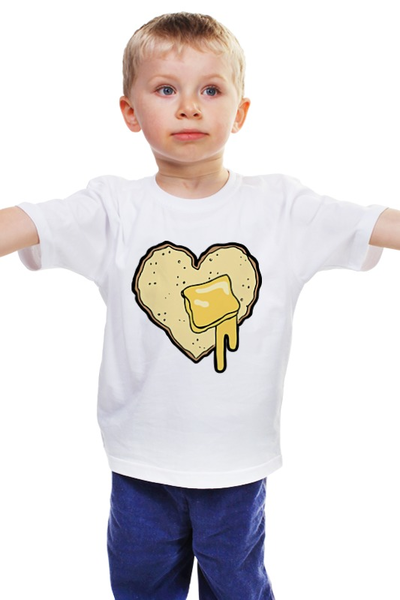 Заказать детскую футболку в Москве. Детская футболка классическая унисекс Хлеб с маслом от Zamula - готовые дизайны и нанесение принтов.