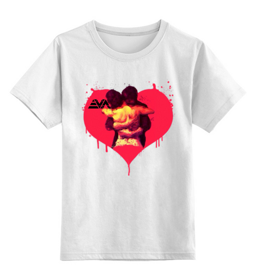 Заказать детскую футболку в Москве. Детская футболка классическая унисекс LOVE YOU от byEVA.ru - готовые дизайны и нанесение принтов.