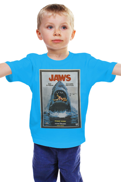 Заказать детскую футболку в Москве. Детская футболка классическая унисекс Jaws / Челюсти от KinoArt - готовые дизайны и нанесение принтов.
