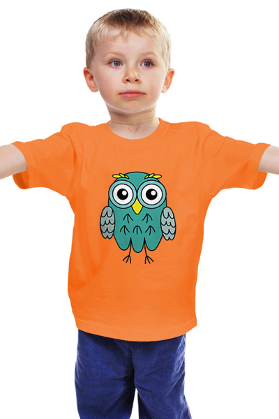 Заказать детскую футболку в Москве. Детская футболка классическая унисекс Мятная Сова от IVDESIGN  - готовые дизайны и нанесение принтов.