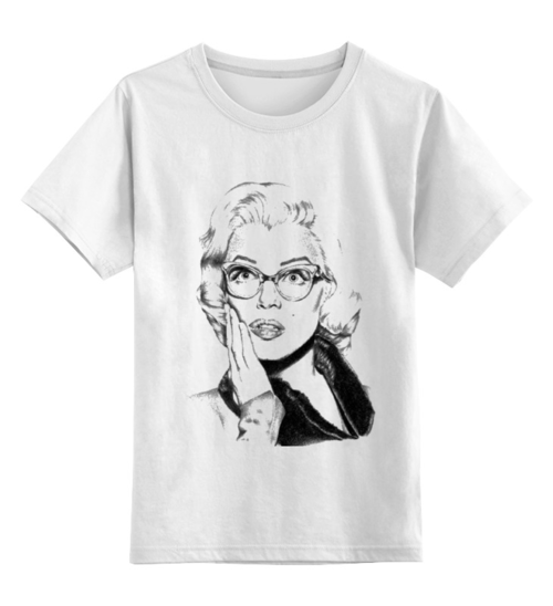 Заказать детскую футболку в Москве. Детская футболка классическая унисекс Монро от charmed - готовые дизайны и нанесение принтов.
