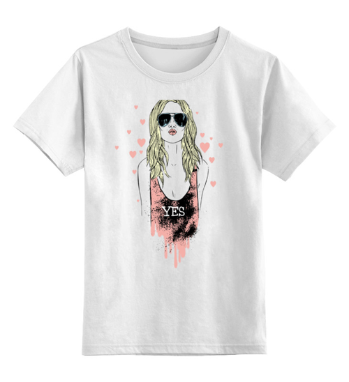 Заказать детскую футболку в Москве. Детская футболка классическая унисекс Блондинка от denis01001 - готовые дизайны и нанесение принтов.