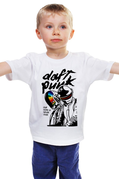 Заказать детскую футболку в Москве. Детская футболка классическая унисекс Daft Punk от geekbox - готовые дизайны и нанесение принтов.