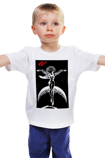 Заказать детскую футболку в Москве. Детская футболка классическая унисекс Город грехов / Sin City от KinoArt - готовые дизайны и нанесение принтов.