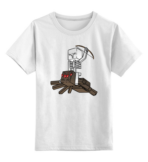 Заказать детскую футболку в Москве. Детская футболка классическая унисекс Minecraft от cherdantcev - готовые дизайны и нанесение принтов.
