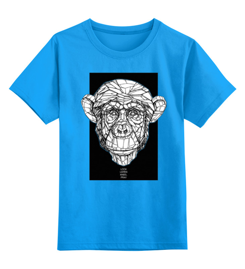 Заказать детскую футболку в Москве. Детская футболка классическая унисекс Monkey от Leichenwagen - готовые дизайны и нанесение принтов.