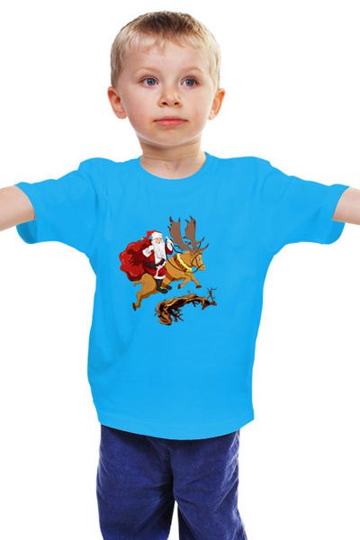 Заказать детскую футболку в Москве. Детская футболка классическая унисекс Новогодняя    от ПРИНТЫ ПЕЧАТЬ  - готовые дизайны и нанесение принтов.