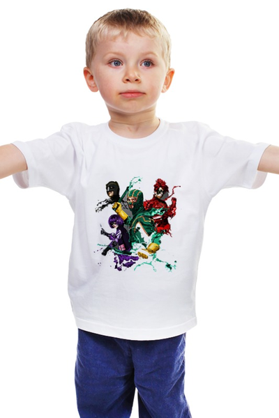 Заказать детскую футболку в Москве. Детская футболка классическая унисекс Kick-Ass от YellowCloverShop - готовые дизайны и нанесение принтов.
