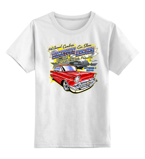 Заказать детскую футболку в Москве. Детская футболка классическая унисекс Retro Car от Leichenwagen - готовые дизайны и нанесение принтов.