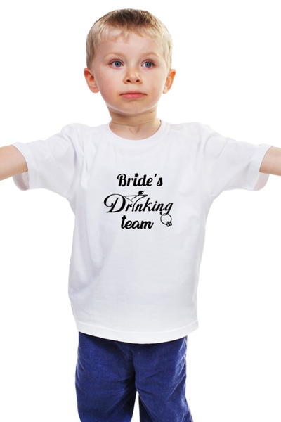 Заказать детскую футболку в Москве. Детская футболка классическая унисекс Bride’s drinking team от ko4nova@mail.ru - готовые дизайны и нанесение принтов.