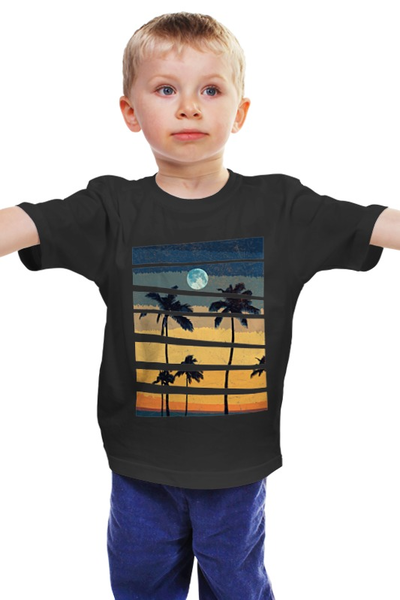 Заказать детскую футболку в Москве. Детская футболка классическая унисекс Пальмы от printik - готовые дизайны и нанесение принтов.