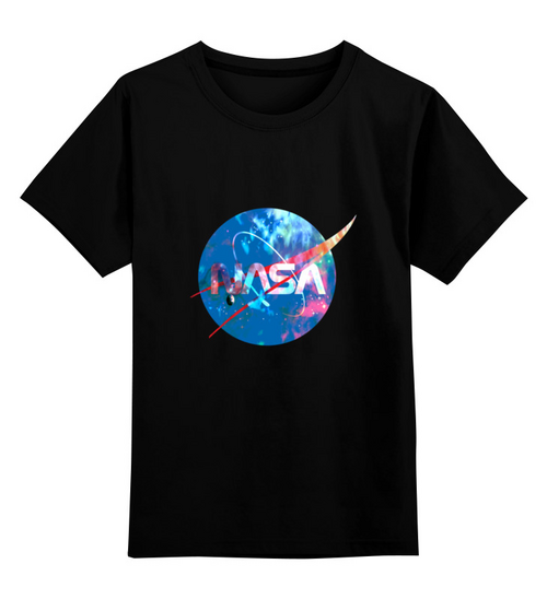 Заказать детскую футболку в Москве. Детская футболка классическая унисекс  Знак NASA от THE_NISE  - готовые дизайны и нанесение принтов.