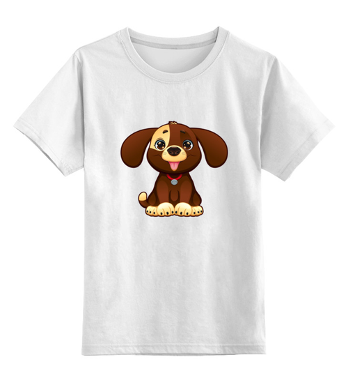 Заказать детскую футболку в Москве. Детская футболка классическая унисекс Милая собачка от Yaroslava - готовые дизайны и нанесение принтов.