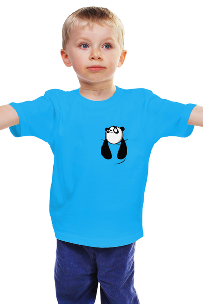 Заказать детскую футболку в Москве. Детская футболка классическая унисекс Панда в Кармане от coolmag - готовые дизайны и нанесение принтов.