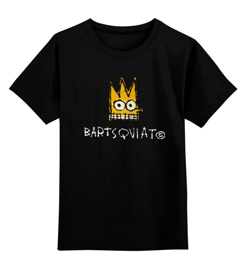 Заказать детскую футболку в Москве. Детская футболка классическая унисекс BARTsquiat от Just kidding - готовые дизайны и нанесение принтов.