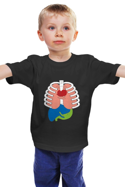 Заказать детскую футболку в Москве. Детская футболка классическая унисекс Внутренние органы от Yaroslava - готовые дизайны и нанесение принтов.