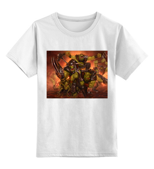 Заказать детскую футболку в Москве. Детская футболка классическая унисекс Орки (Warhammer 40k) от GeekFox  - готовые дизайны и нанесение принтов.