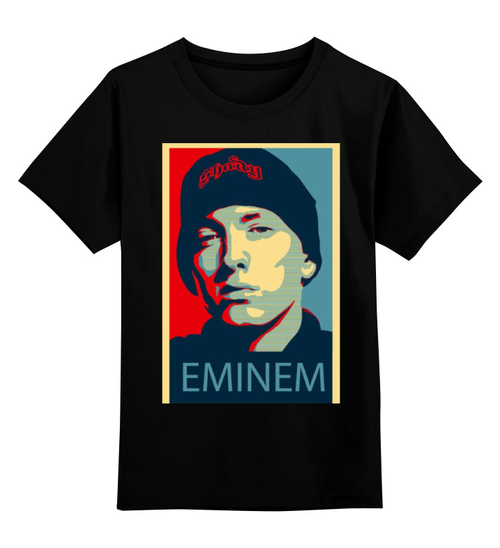 Заказать детскую футболку в Москве. Детская футболка классическая унисекс Eminem от mrmaximus - готовые дизайны и нанесение принтов.