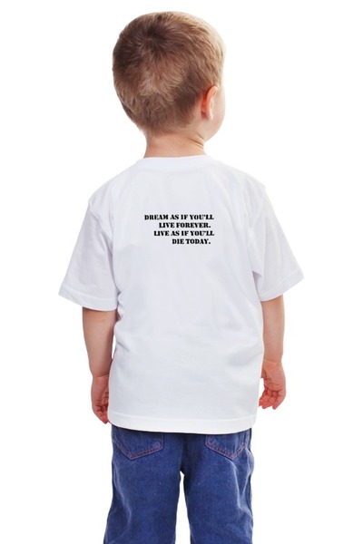 Заказать детскую футболку в Москве. Детская футболка классическая унисекс James Dean Джеймс Дин от James Dean - готовые дизайны и нанесение принтов.