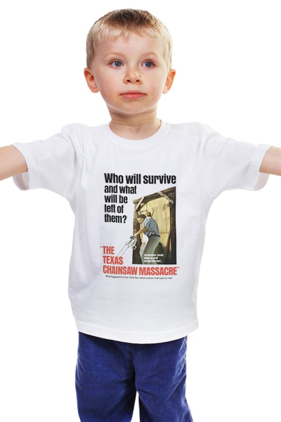 Заказать детскую футболку в Москве. Детская футболка классическая унисекс The Texas Chain Saw Massacre от KinoArt - готовые дизайны и нанесение принтов.