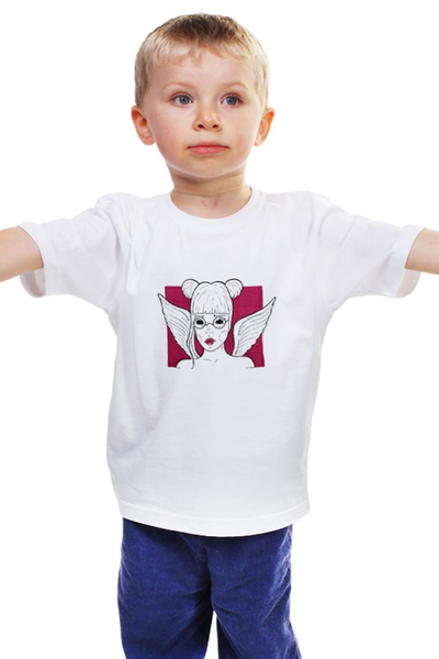 Заказать детскую футболку в Москве. Детская футболка классическая унисекс Ангел от Hartles Nina от Hartles - готовые дизайны и нанесение принтов.