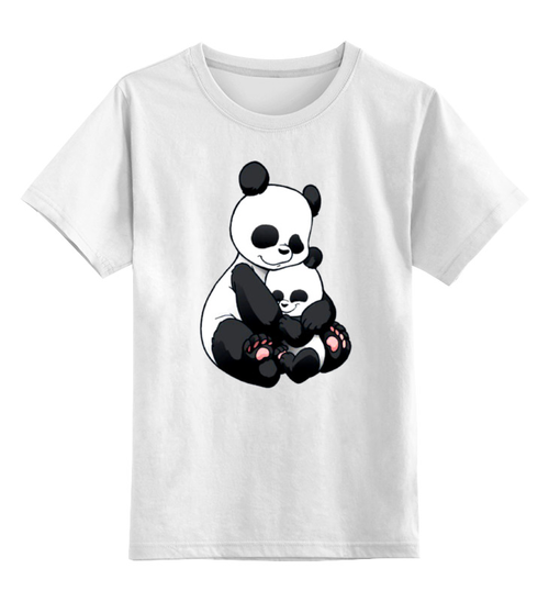 Заказать детскую футболку в Москве. Детская футболка классическая унисекс Панда с малышом  от ПРИНТЫ ПЕЧАТЬ  - готовые дизайны и нанесение принтов.
