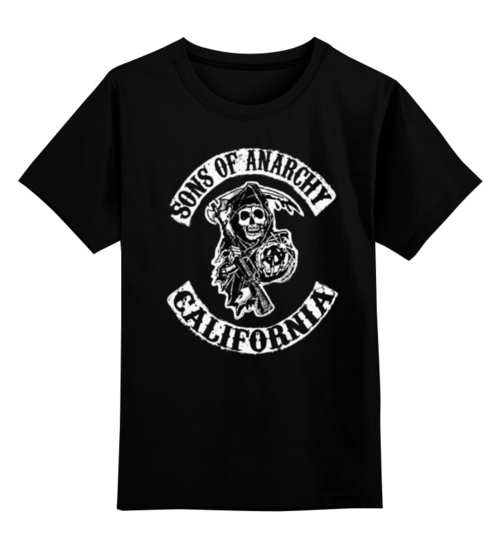 Заказать детскую футболку в Москве. Детская футболка классическая унисекс Sons Of Anarchy от Яхонт - готовые дизайны и нанесение принтов.