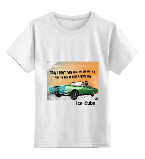 Заказать детскую футболку в Москве. Детская футболка классическая унисекс Ice Cube от Fedor - готовые дизайны и нанесение принтов.