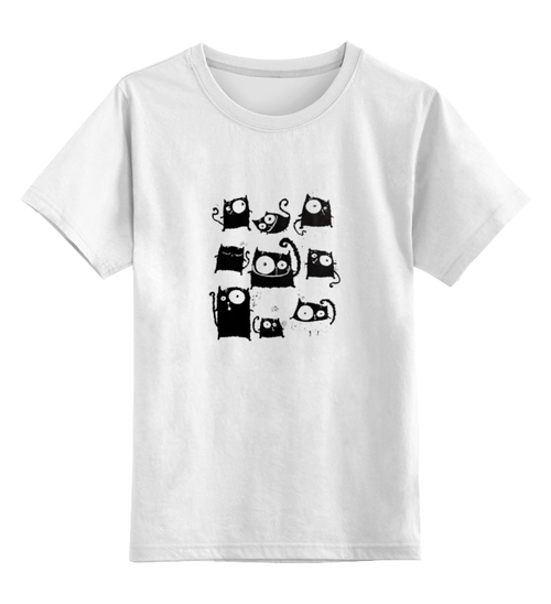 Заказать детскую футболку в Москве. Детская футболка классическая унисекс Кошки 5 от Виктор Гришин - готовые дизайны и нанесение принтов.
