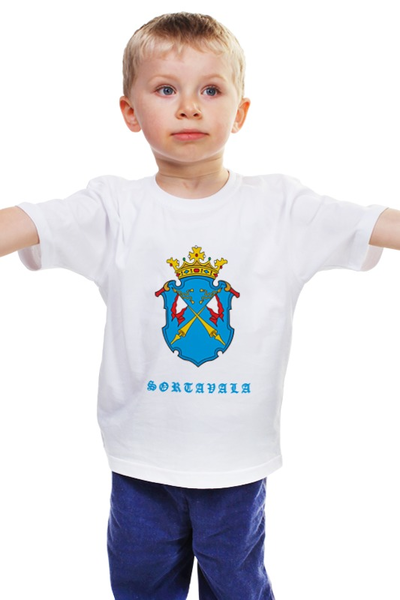 Заказать детскую футболку в Москве. Детская футболка классическая унисекс Сортавала-1 от Виктор Касаткин - готовые дизайны и нанесение принтов.