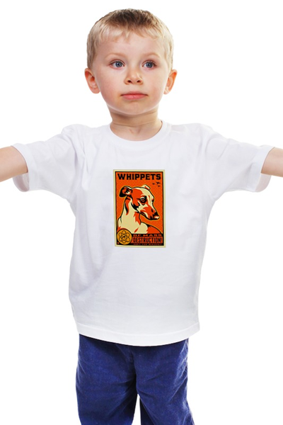 Заказать детскую футболку в Москве. Детская футболка классическая унисекс Собака: WHIPPETS от Виктор Гришин - готовые дизайны и нанесение принтов.