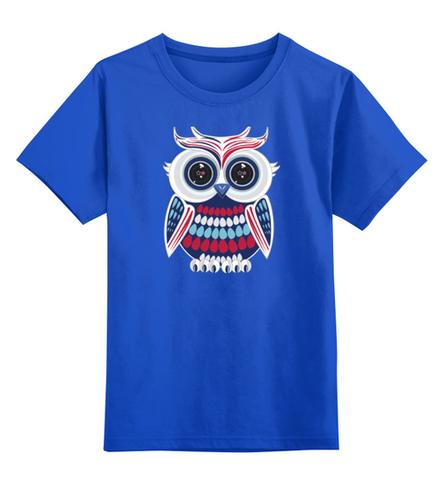Заказать детскую футболку в Москве. Детская футболка классическая унисекс Сова (Owl) от printik - готовые дизайны и нанесение принтов.