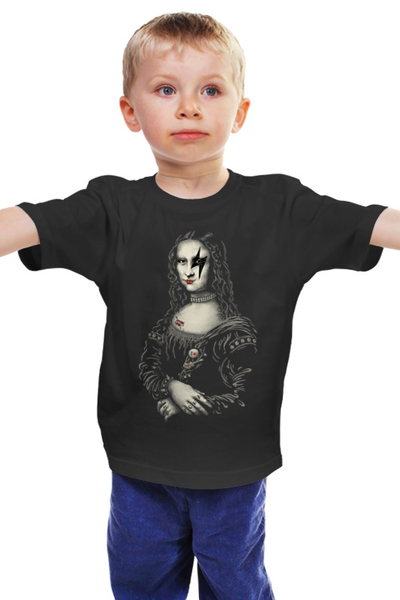 Заказать детскую футболку в Москве. Детская футболка классическая унисекс Мона Лиза от printik - готовые дизайны и нанесение принтов.
