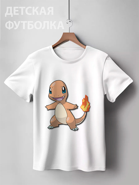 Заказать детскую футболку в Москве. Детская футболка классическая унисекс Чармандер от scoopysmith - готовые дизайны и нанесение принтов.