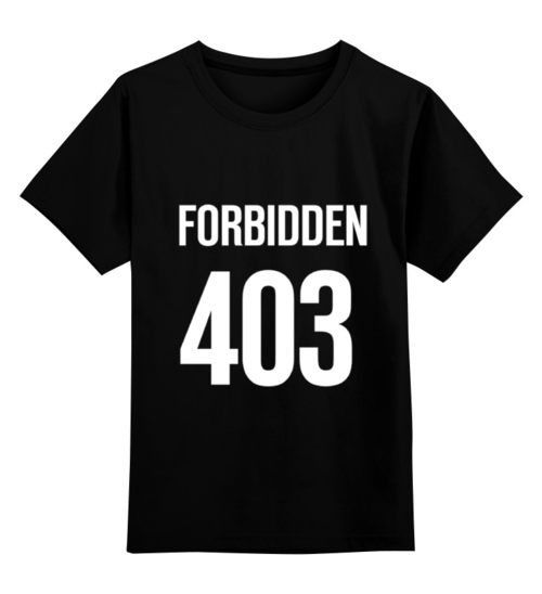 Заказать детскую футболку в Москве. Детская футболка классическая унисекс 403 Forbidden от Djimas Leonki - готовые дизайны и нанесение принтов.