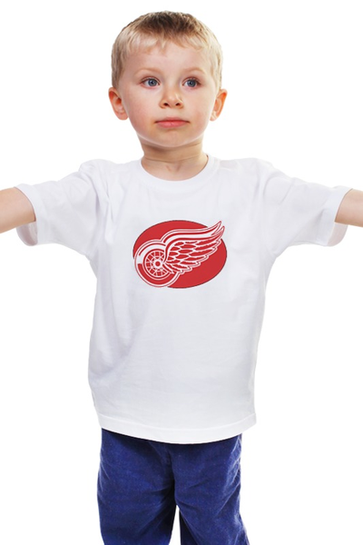 Заказать детскую футболку в Москве. Детская футболка классическая унисекс Detroit Red Wings / NHL USA от KinoArt - готовые дизайны и нанесение принтов.