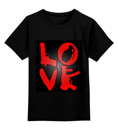Заказать детскую футболку в Москве. Детская футболка классическая унисекс Love - 1 от Vladec11 - готовые дизайны и нанесение принтов.