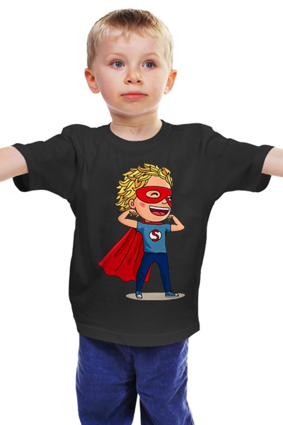 Заказать детскую футболку в Москве. Детская футболка классическая унисекс Супергерой от Ирина - готовые дизайны и нанесение принтов.