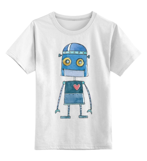 Заказать детскую футболку в Москве. Детская футболка классическая унисекс Робот от BeliySlon - готовые дизайны и нанесение принтов.