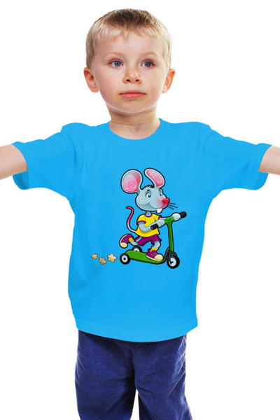 Заказать детскую футболку в Москве. Детская футболка классическая унисекс На самокате  от T-shirt print  - готовые дизайны и нанесение принтов.